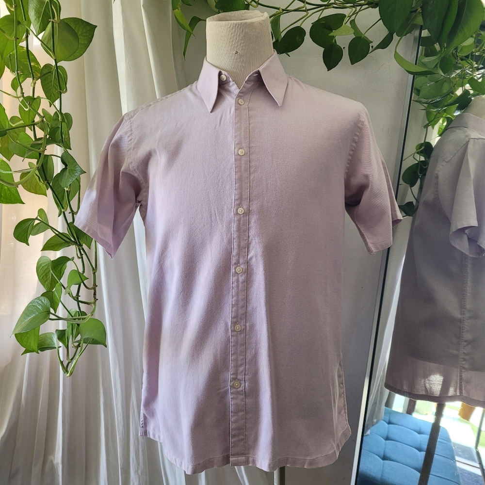 EUC Slates Light lilac Dress shirt size M Formal shirt, Pointed collar 70s style